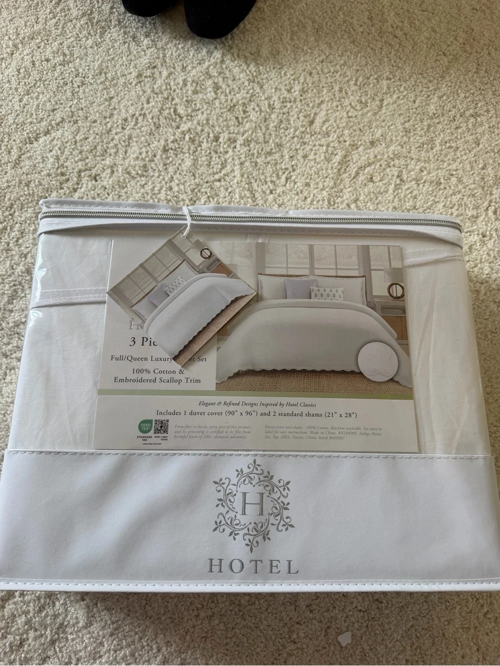 3-Piece Luxury Duvet Cover Set in White